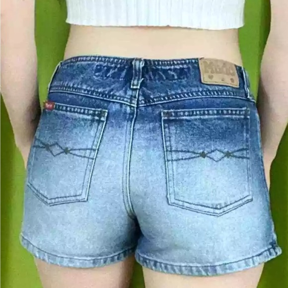 Mudd ❤️ Y2K size 9 Women's Blue Denim Shorts - Picture 4 of 11